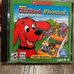 Vintage 2003 Scholastic Clifford Phonics CD-ROM - works